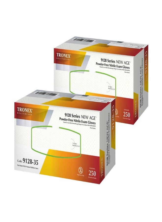 TRONEX 9128 Nitrile Disposable Gloves, Medical Grade Exam Gloves, Chemo Rated, Fingertip Textured, Powder Free, Latex Free, Blue, Small, 2 Boxes of 250 - Image 2